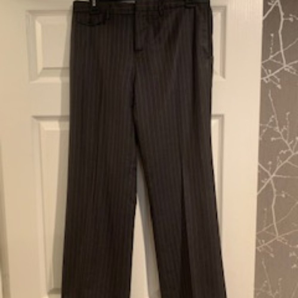 Grey pinstripe trouser with cuffs - Picture 1 of 5
